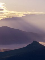 Photographic workshop, early morning views of the Sierra Magina taken from the Santa Catalina Castle, in Jaen.