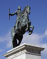 Statue of Felipe IV in the Plaza de Oriente, Madrid