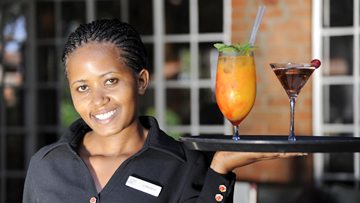 Refreshing cocktails served with a smile at the Cin Cin bar.