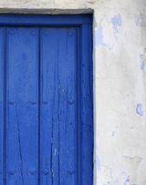 Blue village door