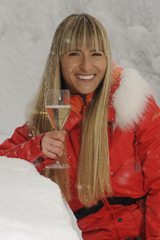 Champagne in the snow at La Val