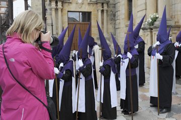 Julie at Semana Santa procession © Michelle Chaplow