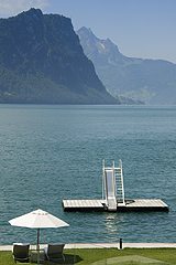 The idyllic location of Lake Lucerne
