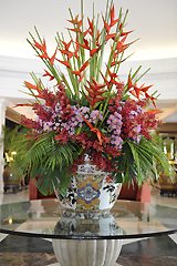 A floral welcome at the Eastern and Oriental Hotel