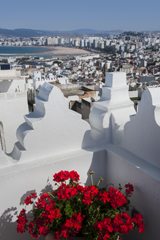 A view to the beach from the roof terrace.