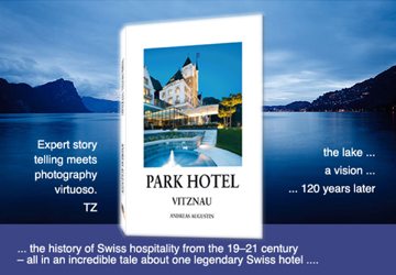 The front cover of historic Park Hotel Vitznau´s book.