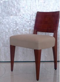 I love this image, so simple and clean, an individual chair in front of a wall created uniquely from mother-of-pearl shells. As you can imagine, this wall changes according to your angle, the ambient lighting and the reflections on the mother-of-pearl. A bit of architectural eye candy for the photographer never goes amiss.