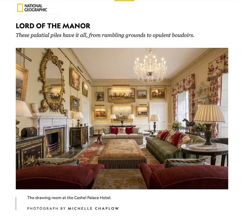 Cashel Palace Hotel published in National Geographic 