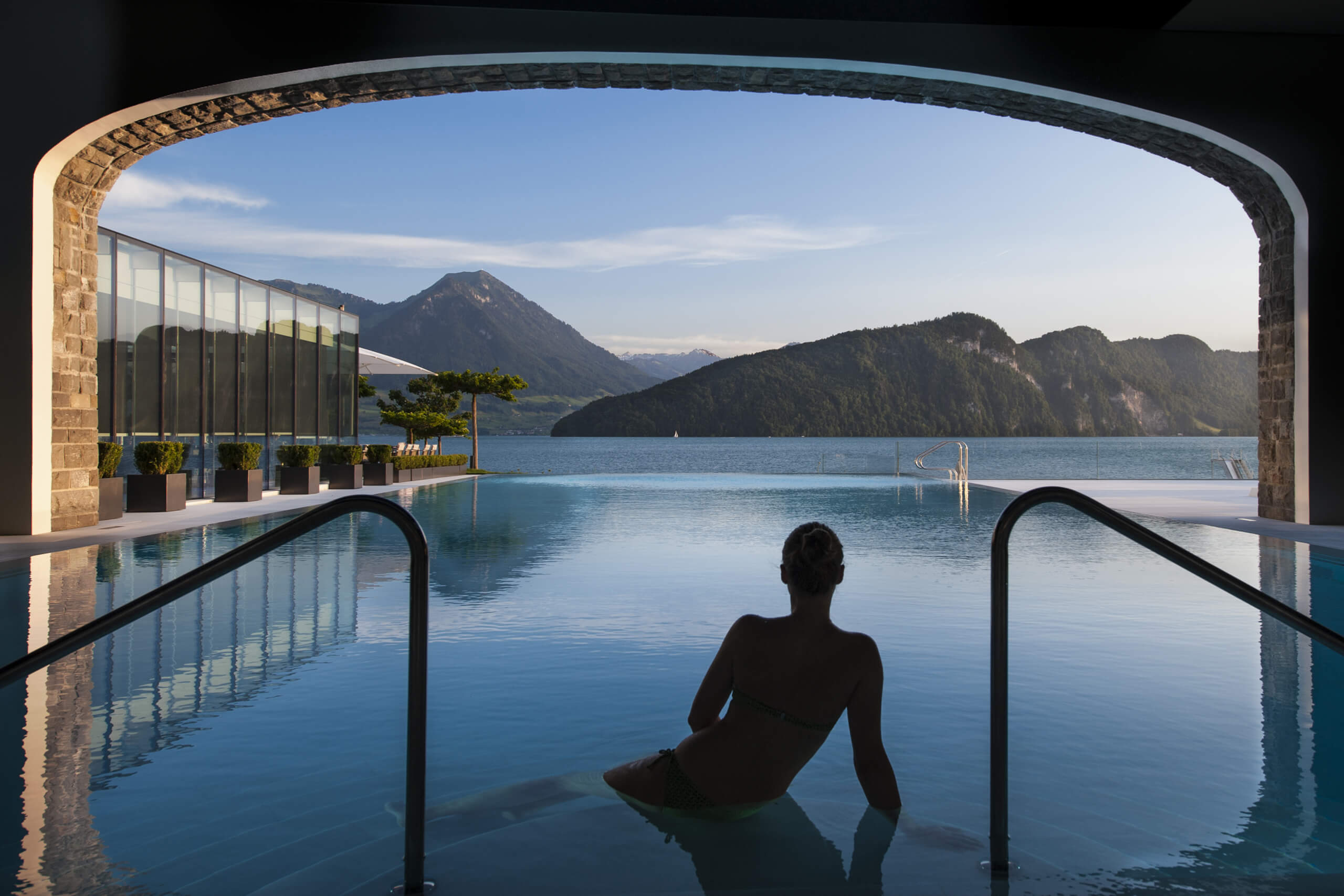 The Pool of Park Hotel Vitznau, Lake Lucerne, Switzerland